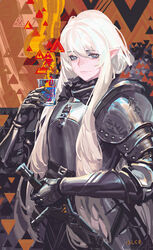  :| abstract_background alcd alcohol armor artist_name belt_buckle breastplate buckle chinese_commentary closed_mouth commentary_request cowboy_shot cup drink drinking eyebrows fantasy faulds female gauntlets grey_eyes grey_knight_julia hair_between_eyes highres holding holding_cup holding_sword holding_weapon long_hair looking_at_viewer pauldrons photoshop_(medium) pixiv_fantasia pixiv_fantasia_last_saga platinum_blonde_hair pointy_ears scabbard sheath sheathed shoulder_armor sidelocks solo standing strap sword vambraces very_long_hair weapon 