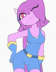  animated anthro avoid_posting bouncing_breasts breasts cleavage clothed clothing dragon evenytron female freedom_planet galaxytrail gloves hair handwear hybrid mammal mythological_creature mythological_scalie mythology one_eye_closed purple_hair sash_lilac scalie short_playtime solo 