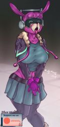  2019 absurd_res ahe_gao alpaca anthro big_breasts breasts camelid clothed clothing digital_media_(artwork) dj_bop epic_games female fortnite hi_res looking_pleasured mammal ruddyrzaq 