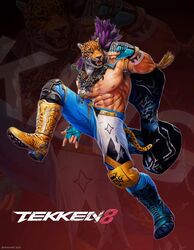  abs animal_mask bandai_namco big_muscles cape clothing felid hi_res human jaguar king_(tekken) luchador male mammal mask muscular muscular_male nipples pantherine pecs solo tekken tekken_8 venjiiart wrestler 