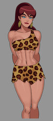  1girls abdomen abs arms_behind_back big_breasts blue_eyes breasts busty cleavage dc dc_comics dcau doris_zeul earrings female female_focus female_only giganta gold_jewelry hourglass_figure large_breasts leopard_print long_hair looking_at_viewer midriff midriff_baring_shirt miniskirt muscular_female navel nipples one_shoulder_top pinup ponytail red_hair red_lipstick redhead short_skirt smiling smiling_at_viewer solo solo_female sunsetriders7 supervillain thick_thighs thigh_gap topwear wide_hips wonder_woman_(series) 