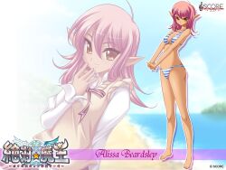  alissa_beardsky bikini elf nanasube_juuji score swimsuits wallpaper zettai_maou 