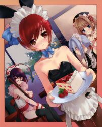  animal_ears apron bunny_ears bunny_girl chinadress kasukabe_akira male megane nao_(otosuki) nopan otokonoko_wa_meidofuku_ga_osuki!? rio_(otosuki) tomo_(otosuki) trap yuki_(otosuki) 