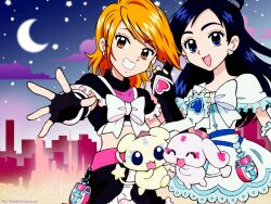  blue_eyes blue_hair brown_eyes brown_hair cure_black cure_white futari_wa_precure futari_wa_pretty_cure highres mepple mipple misumi_nagisa precure pretty_cure yukishiro_honoka 