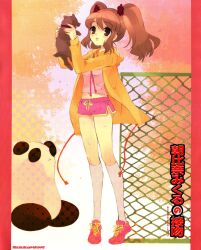  asahina_mikuru blush blush canine highres itou_noiji midriff noizi_itou short_hair shorts suzumiya_haruhi_no_yuuutsu sweat twintails twintails 