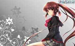  1680x1050 blush highres little_busters! long_hair natsume_rin seifuku skirt uniform wallpaper 