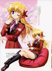  black_kneehighs fortune_arterial sendou_erika tagme 