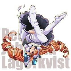  aq_interactive arcana_heart arcana_heart_2 atlus bontenmaru dress drill_hair dual_wielding examu gun petra_johanna_lagerkvist solo upside-down weapon 