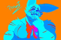  2022 3:2 anthro barazoku bow_tie clawed_fingers claws digital_media_(artwork) fingers five_nights_at_freddy&#039;s five_nights_at_freddy&#039;s_4 hi_res lagomorph leporid long_ears looking_at_viewer male mammal muscular muscular_anthro muscular_male nightmare_bonnie_(fnaf) pecs pinumontbalou purple_eyes rabbit scar scottgames shaded simple_background simple_shading solo whiskers 