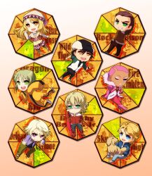  2girls 6+boys antonio_lopez bad_id bad_pixiv_id barnaby_brooks_jr. blonde_hair blue_eyes blue_rose brown_eyes brown_hair canine chibi dragon_kid dual_persona fire_emblem_(tiger_&amp;_bunny) glasses green_eyes huang_baoling ivan_karelin john_(tiger_&amp;_bunny) kaburagi_t._kotetsu karina_lyle keith_goodman m_shiraishi multiple_boys multiple_girls nathan_seymour origami_cyclone photoshop_(medium) pink_eyes pink_hair purple_eyes rock_bison sky_high_(tiger_&amp;_bunny) stuffed_animal stuffed_rabbit stuffed_toy superhero_costume tiger_&amp;_bunny wild_tiger 