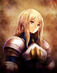  agrias_oaks armor blonde_hair blue_eyes braid braided_ponytail commentary_request female final_fantasy final_fantasy_tactics highres kara_(color) long_hair single_braid solo upper_body 