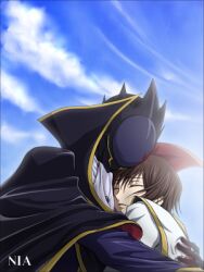  2boys black_hair blood code_geass death kururugi_suzaku lelouch_lamperouge lowres multiple_boys nia spoiler spoilers suzaku_kururugi zero zero_(code_geass) 