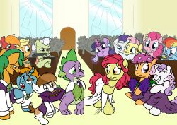  2012 absurd_res amber_eyes anthro apple_bloom_(mlp) applejack_(mlp) big_macintosh_(mlp) blue_body blue_eyes blue_fur clothing cutie_mark_crusaders_(mlp) dragon dress earth_pony equid equine female feral flower fluttershy_(mlp) forced forced_wedding freckles friendship_is_magic fur granny_smith_(mlp) green_eyes group gun hair hasbro hi_res horn horse inside magic male mammal multicolored_hair my_little_pony mythological_creature mythological_equine mythological_scalie mythology pinkie_pie_(mlp) pipsqueak_(mlp) plant pony pregnant pregnant_female purple_body purple_eyes purple_hair purple_skin rainbow_dash_(mlp) ranged_weapon rarity_(mlp) scalie scootaloo_(mlp) sharpy shotgun shotgun_wedding snails_(mlp) snips_(mlp) spike_(mlp) sweetie_belle_(mlp) tail twilight_sparkle_(mlp) two_tone_hair underage_pregnancy unicorn weapon wedding wedding_dress yellow_body yellow_fur young young_anthro young_feral 