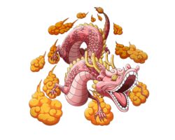  5:4 alpha_channel asian_mythology bodskih claws cloud dragon east_asian_mythology eastern_dragon feral horn long_body male mythological_creature mythological_scalie mythology one_piece open_mouth pink_body scales scalie simple_background solo tail tongue transparent_background 