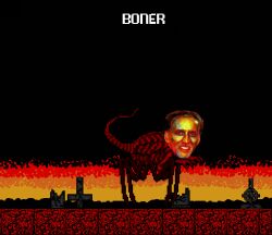  creepypasta godzilla godzilla_(series) low_res nicolas_cage nightmare_fuel nintendo nintendo_entertainment_system red_(character) satan satanzilla toho 