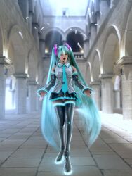  3d female green_hair hatsune_miku incise_soul m-rs m-sr vocaloid 