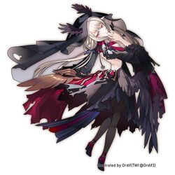  artist_name backless_dress backless_outfit black_dress black_pantyhose black_veil breasts center_opening cosplay dress enna_alouette female grey_hair head_tilt head_wings high_heels leaning_back long_hair looking_at_viewer low_twintails low_wings medium_breasts nijisanji nijisanji_en ordif pantyhose purple_eyes purple_footwear purple_nails reimu_endou reimu_endou_(1st_costume) reimu_endou_(cosplay) simple_background smile solo twintails twitter_username veil very_long_hair virtual_youtuber wings 