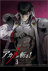  1boy akame_ga_kill! armor black_hair blue_eyes bulat cape official_art pompadour spear 