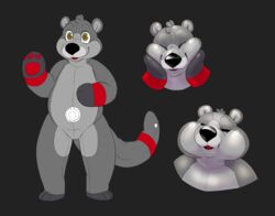  2016 animate_inanimate anthro black_background black_nose closed_eyes cubi digital_drawing_(artwork) digital_media_(artwork) featureless_crotch hi_res inflatable jazzotter living_inflatable male mammal markings mustelid open_mouth otter pool_toy simple_background smile solo 