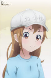  1gir artist_logo hataraku_saibou keihh platelet_(hataraku_saibou) solo 