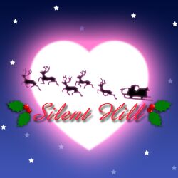  ambiguous_gender antlers bemani christmas cosmic_background deer digital_media_(artwork) english_text feral group heart_symbol holidays horn konami mammal new_world_deer reindeer simple_background sky sleigh star starry_background starry_sky tail text 