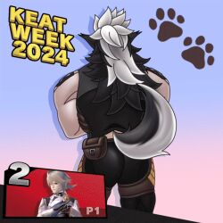  2d_animation ahegarou animal_humanoid animated ass black_hair bottomwear canid canid_humanoid canine canine_humanoid clapping clothing corrin_(fire_emblem) crossed_arms duo fire_emblem fire_emblem_fates fire_emblem_heroes hair human humanoid keaton_(fire_emblem) long_hair male male/male mammal mammal_humanoid muscular muscular_male mythological_canine mythological_creature mythology nintendo pants super_smash_bros. super_smash_bros._ultimate tail tail_motion tailwag tight_bottomwear tight_clothing tight_pants were werecanid werecanine werewolf white_hair wolf_humanoid wolfskin 