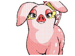  animated blinking female feral floppy_ears generation_9_pokemon loop low_res mon311 nintendo oinkologne pokemon pokemon_(species) solo swinging_tail 