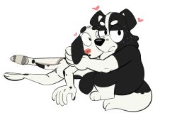  2023 anthro beargarbage black_body black_ears black_eyes black_fur black_nose black_spots black_tail bluey_(series) blush border_collie canid canine canis collie dalmatian digital_media_(artwork) domestic_dog duo frank_(bluey) fur hair half-closed_eyes hand_on_arm heart_symbol herding_dog kissing_cheek kneeling looking_at_another looking_away love lying mackenzie&#039;s_dad_(bluey) male male/male mammal markings multicolored_body multicolored_fur narrowed_eyes one_eye_closed pastoral_dog sheepdog simple_background spots spotted_body spotted_fur tail two_tone_body two_tone_fur two_tone_tail white_background white_body white_fur white_hair white_tail 