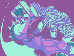  1boy commentary_request jojo_no_kimyou_na_bouken kamiura limited_palette male_focus solo stand_(jojo) the_hand_(stand) 