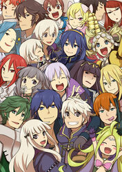  6+boys 6+girls blue_eyes blue_hair cynthia_(fire_emblem) everyone fire_emblem fire_emblem:_kakusei krom krom_(fire_emblem) liz_(fire_emblem) lucina lucina_(fire_emblem) mark_(fire_emblem) multiple_boys multiple_girls my_unit my_unit_(fire_emblem:_kakusei) nintendo nono_(fire_emblem) red_hair soiree_(fire_emblem) sumia sumia_(fire_emblem) tharja tiamo tiamo_(fire_emblem) twintails white_hair 