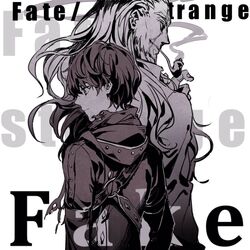  2boys captain_(fate/strage_fake) copyright_name fate/strange_fake fate_(series) hair_slicked_back high_contrast hood hoodie male_focus multiple_boys old old_man protected_link redoxhn scar scar_on_cheek scar_on_face scarf sigma_(fate) smoking_pipe 