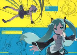  fixme hatsune_miku kanzaki_hiro paper_texture tabgraphics vocaloid 