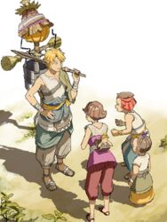  3boys bad_id bad_pixiv_id beth blonde_hair blue_eyes brown_hair carrying_over_shoulder day female hjk holding holding_sword holding_weapon left-handed link lolicon malo multiple_boys outdoors over_shoulder scarecrow shadow shinai smile standing sword sword_over_shoulder talo the_legend_of_zelda the_legend_of_zelda:_twilight_princess weapon weapon_over_shoulder 