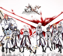  alicia_katharina amaterasu_hirume_mikoto eyepatch freya_schwertleite gun irmfrid_burkhard julius_chariowald kadenz_fermata//akkord:fortissimo la&#039;cryma ooba_kagerou sword uniform weapon yuria_chrono-schnee_weizen 