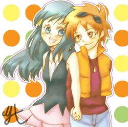  2girls dawn_(pokemon) long_hair multiple_girls nozomi_(pokemon) pokemon pokemon_(anime) short_hair yuri 