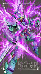  beam_saber character_name commission crossbone_gundam crossbone_gundam_ghost denjyou23 energy_sword fire grey_background gundam highres holding holding_sword holding_weapon mecha mobile_suit no_humans open_hand phantom_gundam purple_fire robot science_fiction skeb_commission skull solo sword v-fin weapon yellow_eyes 