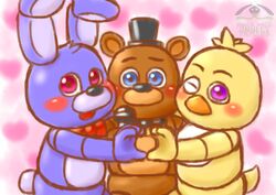  7nulls adventure_bonnie_(fnaf) adventure_chica_(fnaf) adventure_freddy_(fnaf) animatronic anthro bear bow_(feature) bow_tie clothing five_nights_at_freddy&#039;s five_nights_at_freddy&#039;s_world group hat headgear headwear lagomorph leporid machine mammal rabbit robot scottgames top_hat 