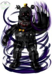  7nulls alpha_channel animatronic bow_(feature) bow_tie clothing five_nights_at_freddy&#039;s five_nights_at_freddy&#039;s_4 glowing glowing_eyes hat headgear headwear machine mammal nightmare_(fnaf) robot scottgames solo top_hat 