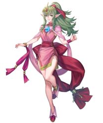  bracelet breasts cosplay dress female fire_emblem fire_emblem:_mystery_of_the_emblem fire_emblem_awakening fire_emblem_heroes full_body gold_trim green_eyes green_hair high_ponytail highres jewelry leg_up long_hair looking_at_viewer medium_breasts non-web_source official_art p-nekor parted_lips pink_dress pointy_ears ponytail shoes short_dress sidelocks sleeveless smile solo stone thighs tiara tiki_(adult)_(fated_divinity)_(fire_emblem) tiki_(adult)_(fire_emblem) tiki_(fire_emblem) tiki_(young)_(fire_emblem) tiki_(young)_(fire_emblem)_(cosplay) transparent_background turtleneck 