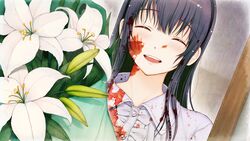  black_hair blood flowers kimi_to_kanojo_to_kanojo_no_koi. long_hair sone_miyuki tsuji_santa 