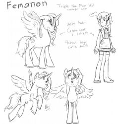  4chan ?_face alicorn anon buttercup_saiyan english_text equid equine feathered_wings feathers female feral hasbro hi_res horn human mammal monochrome my_little_pony mythological_creature mythological_equine mythology text wings 