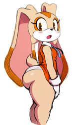  animal_ears ass bare_legs breasts bunny cream cream_the_rabbit curvy eric_lowery female female furry huge_ass looking_back no_humans older panties shiny_skin sonic_the_hedgehog standing tail white_background 