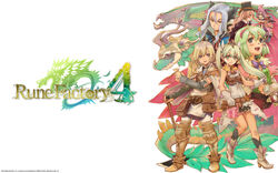  2boys 5girls :d animal_ears ankle_boots antennae armor artist_request ascot bag belt black_eyes black_gloves black_legwear blonde_hair bloomers blue_hair boots bow bowtie cape copyright_name diras dolce_(rune_factory) dragon dress earrings english_text eyelashes fanny_pack fingerless_gloves fingernails forked_eyebrows frey_(rune_factory) gloves green_eyes green_hair hair_between_eyes hair_intakes hair_ribbon happy hat high_heels highres hoe horns horse_boy horse_ears jewelry kohaku_(rune_factory) lest_(rune_factory) logo long_hair multiple_boys multiple_girls official_art official_wallpaper open_mouth pants pants_tucked_in parted_bangs parted_lips pauldrons pico_(rune_factory) pink_hair pointy_ears puffy_sleeves purple_eyes purple_hair ribbon rune_factory rune_factory_4 short_dress short_hair shoulder_armor sleeveless smile standing standing_on_one_leg syelzaweed teeth thick_eyebrows tiara tools top_hat twintails underwear v_arms watering_can watermark wavy_hair white_background wings yellow_eyes 