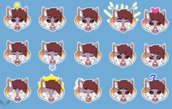  animal_crossing canid canine deanwolfwood digital_media_(artwork) emotes emotion_chart expression_sheet mammal multiple_images nintendo solo sticker sticker_pack telegram_sticker text 