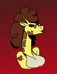  absurd_res anthro breasts clothed clothing crayzee609 female fully_clothed giraffe giraffid gloria_(crayzee609) hi_res horn lips lipstick makeup mammal ossicone solo thick_lips 