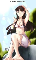  amagi_yukiko atlus breasts female female_only kaen_flame persona persona_4 solo swimsuit 