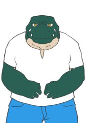  alpha_channel ambiguous_gender anthro clothed clothing crocodile crocodilian crocodylid fully_clothed grizzlesbear password_(visual_novel) reptile sal_(password) scalie solo standing 