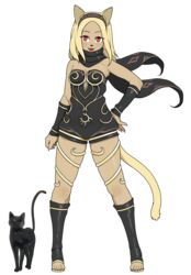  anthro breasts domestic_cat felid feline felis female gravity_rush hi_res kat_(gravity_rush) looking_at_viewer mammal okunin solo sony_corporation sony_interactive_entertainment 