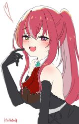  :d backless_dress backless_outfit bare_shoulders black_dress black_gloves breasts commentary_request dress elbow_gloves female gloves hair_between_eyes heart heterochromia highres hololive houshou_marine houshou_marine_(marching_band) kiritoma large_breasts long_hair looking_at_viewer oerba_yun_fang ponytail red_eyes red_hair see-through_cleavage see-through_clothes signature simple_background smile solo upper_body very_long_hair virtual_youtuber white_background yellow_eyes 