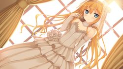  blonde_hair blue_eyes eve_elaine_austin game_cg koiken_otome long_hair tateha wedding_dress 